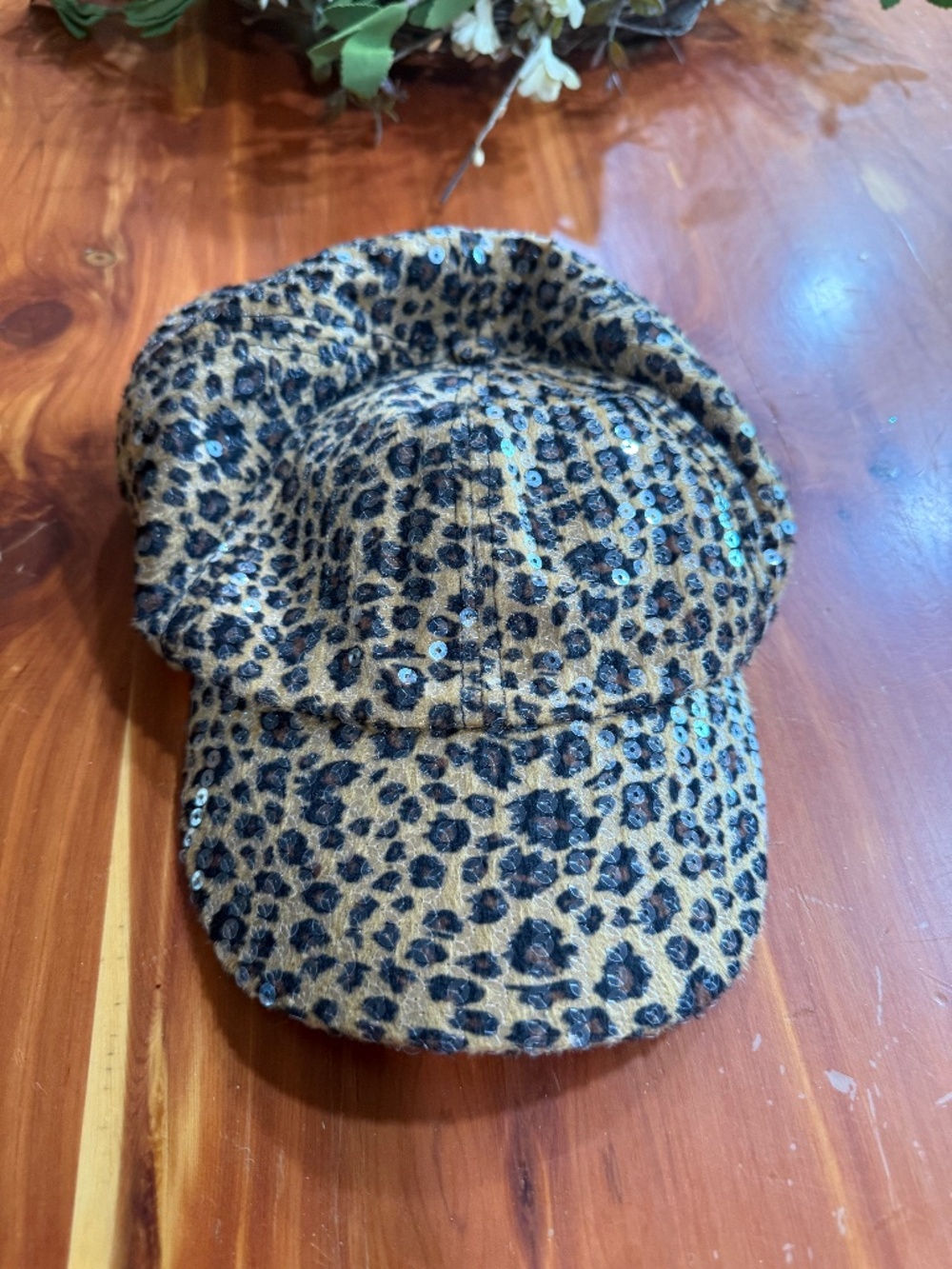 Lephord sequin cap adjustable back NWOT